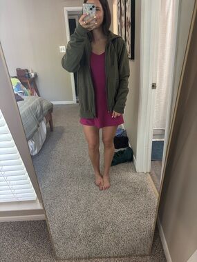 HM Divided Olive Green Zip Hoodie